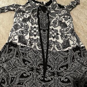 Black and White Patterned Dress